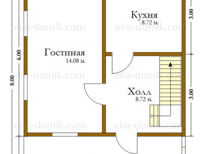 План дома «Александр» 8х6