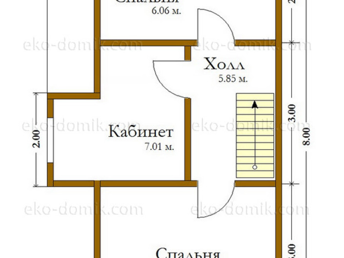План дома «Александр» 8х6