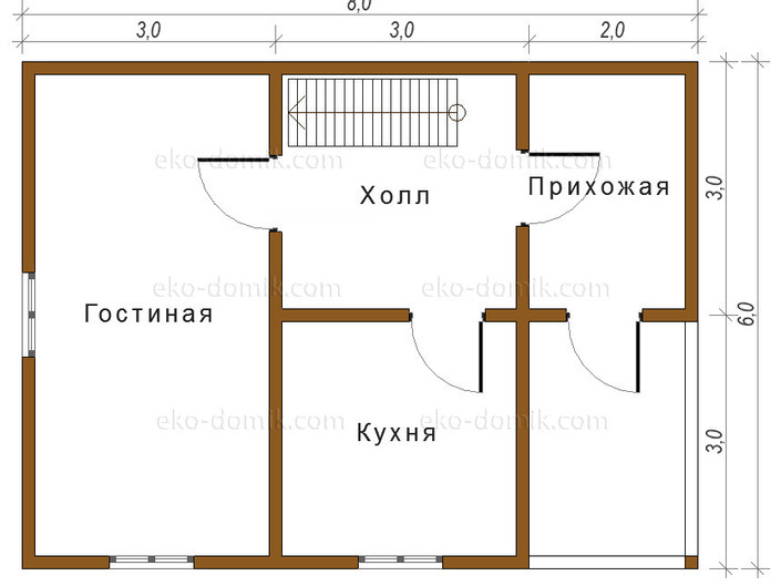 План дома «Алексей» 8х6