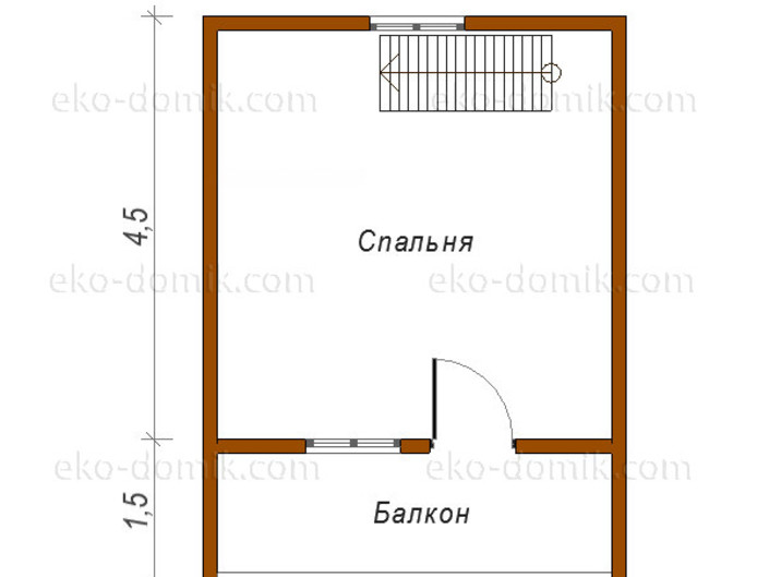 План дома «Анатолий» 6х6