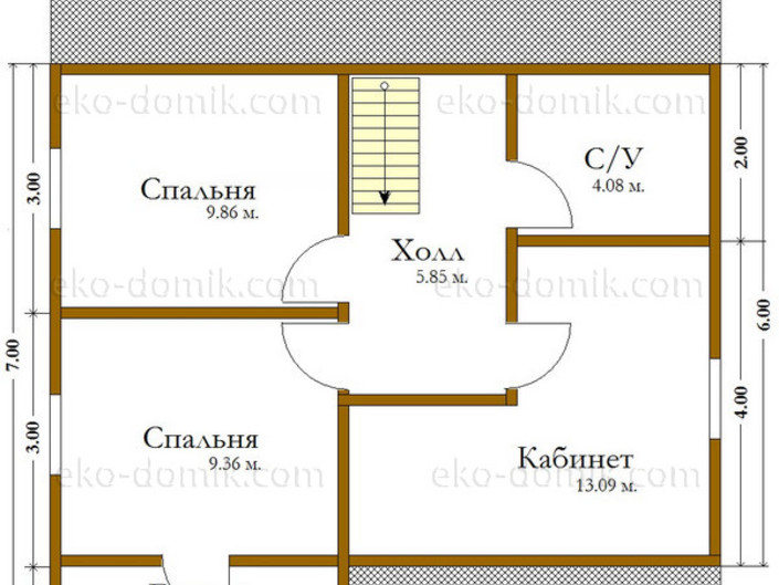 План дома «Емельян» 8х8