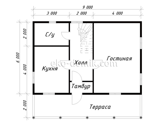 План дома «Захар» 9х8