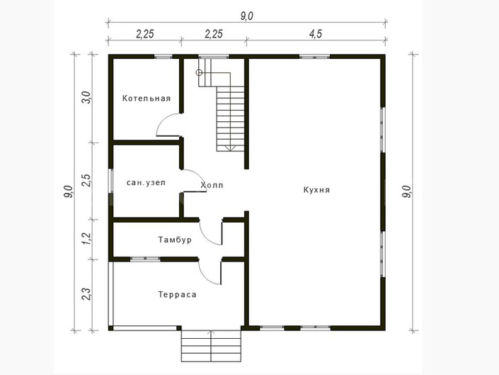 Проект дома «Василий» 9х9