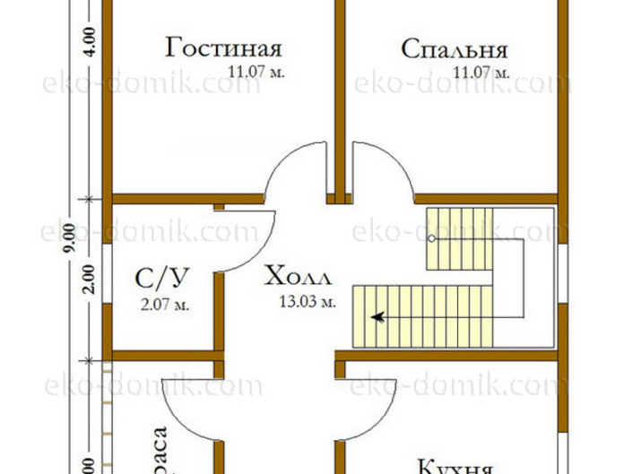 План дома «Олег» 9х6