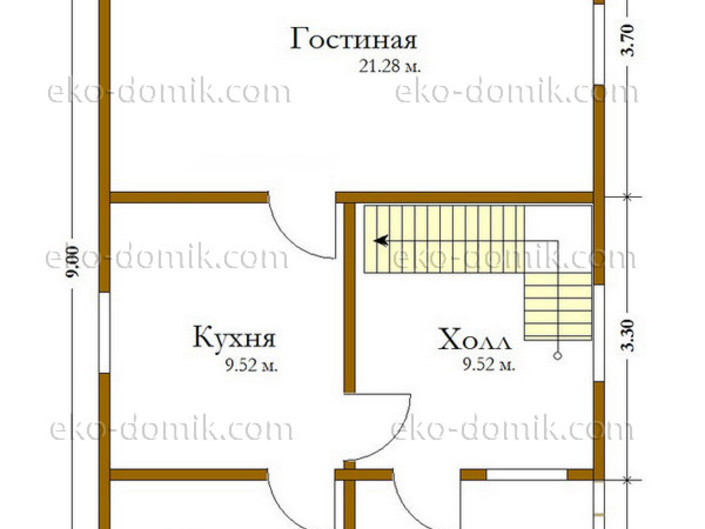 План дома «Илья» 9х6