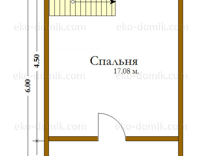 План дома «Валерий» 6х6