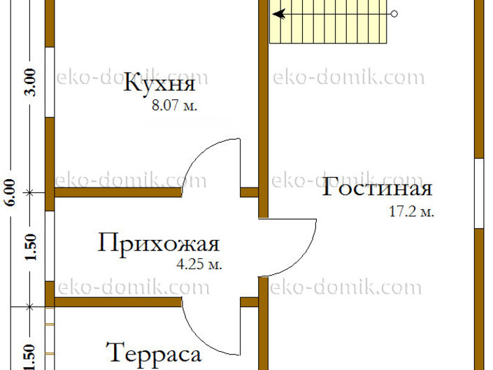 План дома «Егор» 6х6
